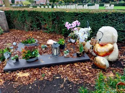 Te veel knuffels op Eindhovens kindergraf: gemeente dreigt met sancties, ‘Dit is harteloos’