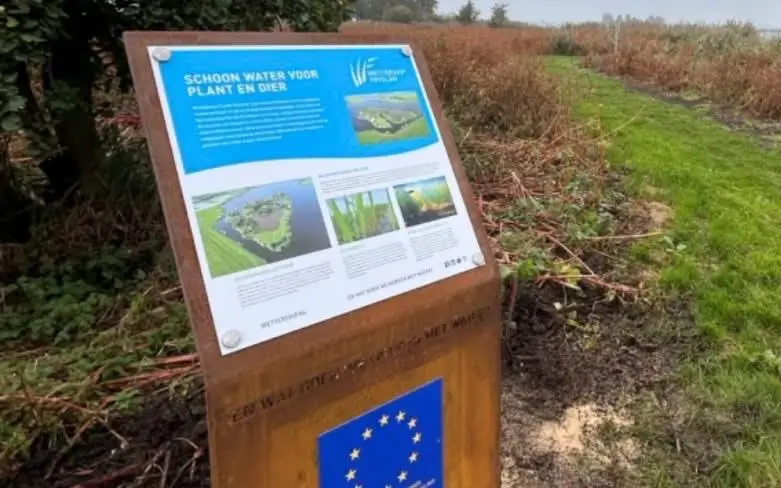Vissen worden gepaaid met ondiepe waterzone in natuurgebied bij Goëngahuizen