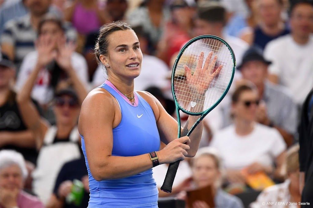 Tennisster Sabalenka opent seizoen met overtuigende winst