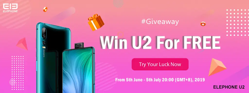 ELEPHONE U2 giveaway event have already started