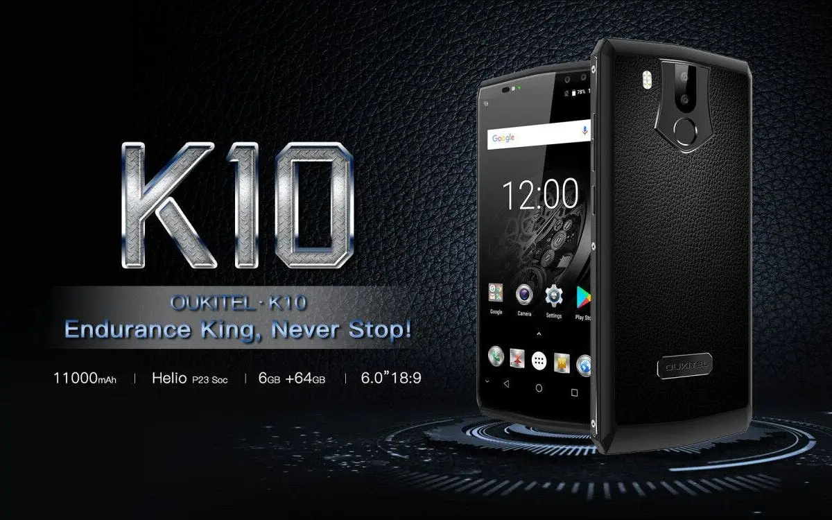 OUKITEL K10 gets 5V/5A charger, fully charged in 170 minutes