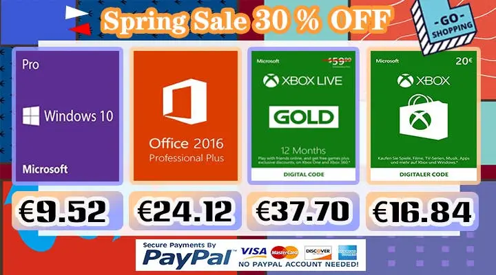 Get the Windows 10 Pro key for just €9.52 and more at Lvlgo