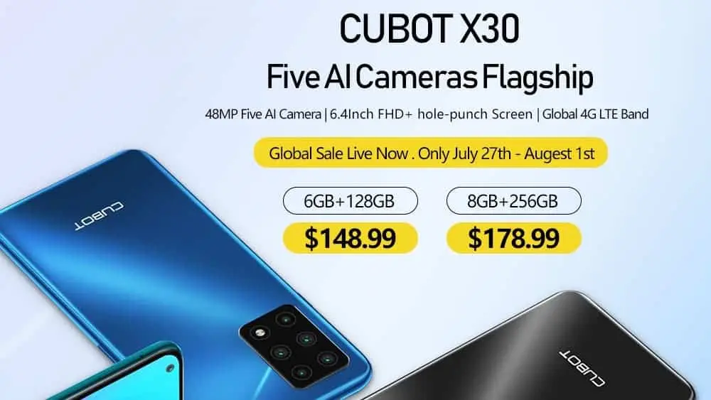 Cubot X30: Five AI Camera Flagship Launched at $148.99 (Limited Offer)