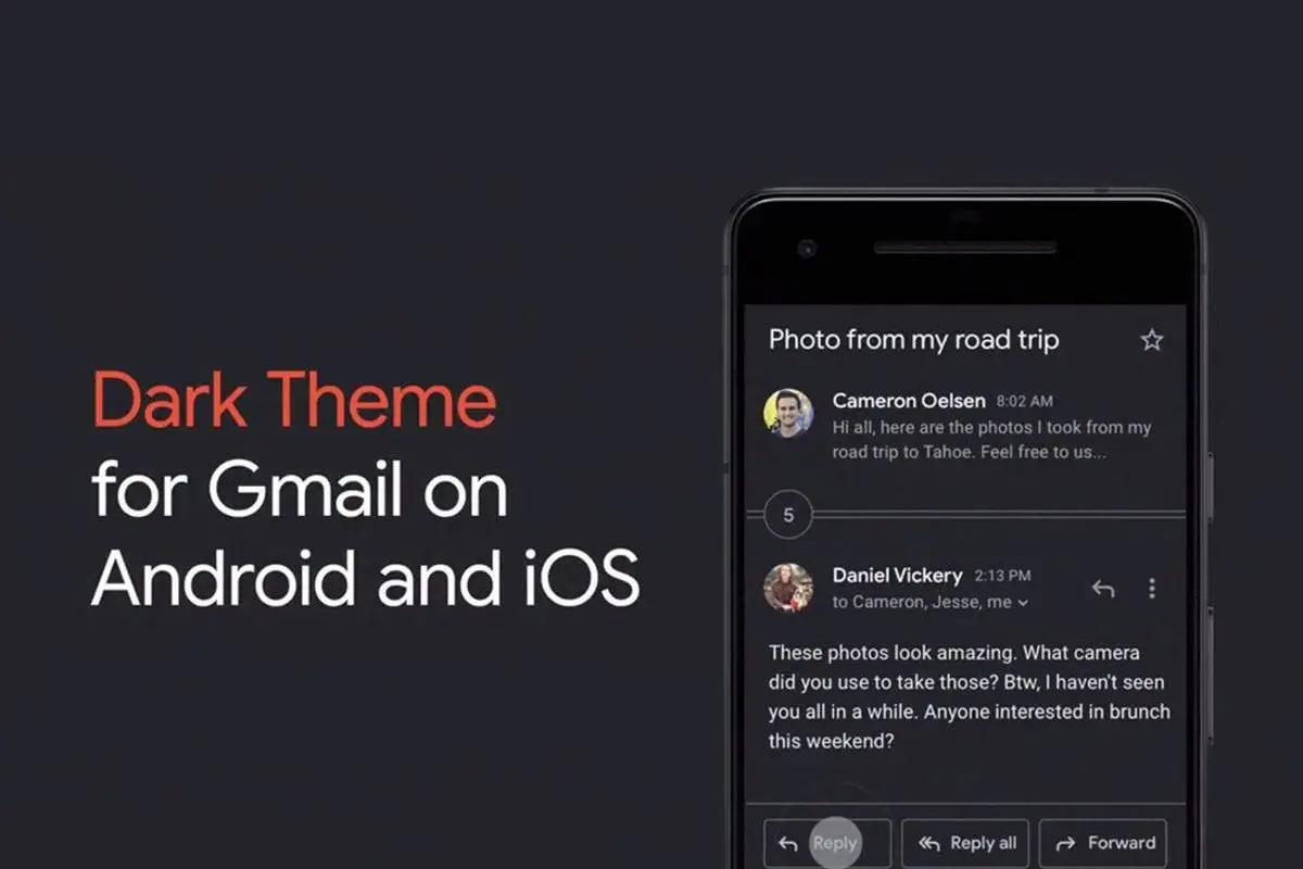 Gmail dark mode officially comes to Android and iOS