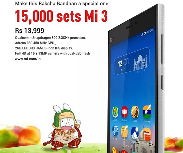 Xiaomi finally reveal how many Mi 3 units will be up for next India sale