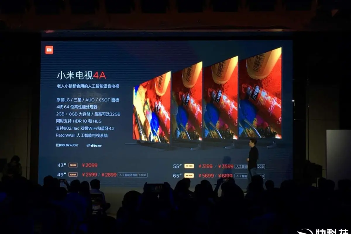 Xiaomi TV 4A lineup officially launched, starting at 2099 Yuan ($300)