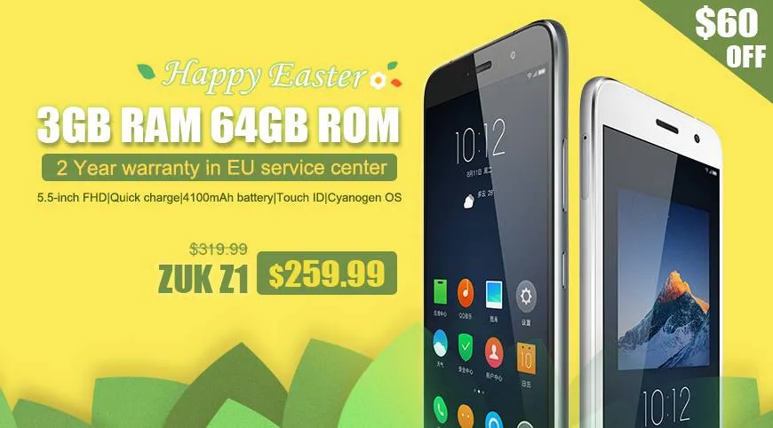 ZUK Z1 only $259.99 for Easter