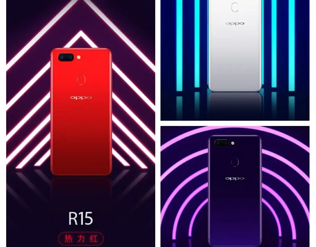 Oppo R15 and R15 Dream Mirror Official Press Renders Released