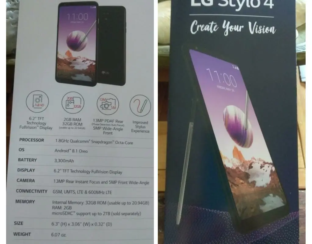 LG Stylo 4 Leaflet Reveals Specifications of the Upcoming Smartphone