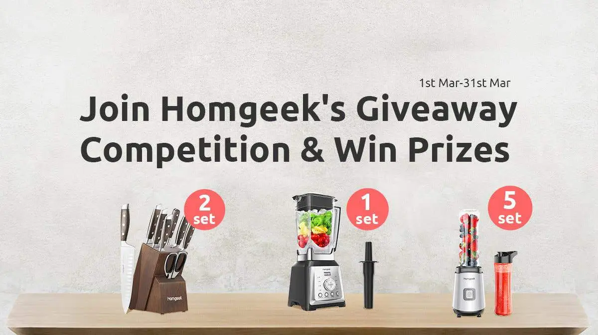 Win great Homgeek kitchen appliances in their giveaway