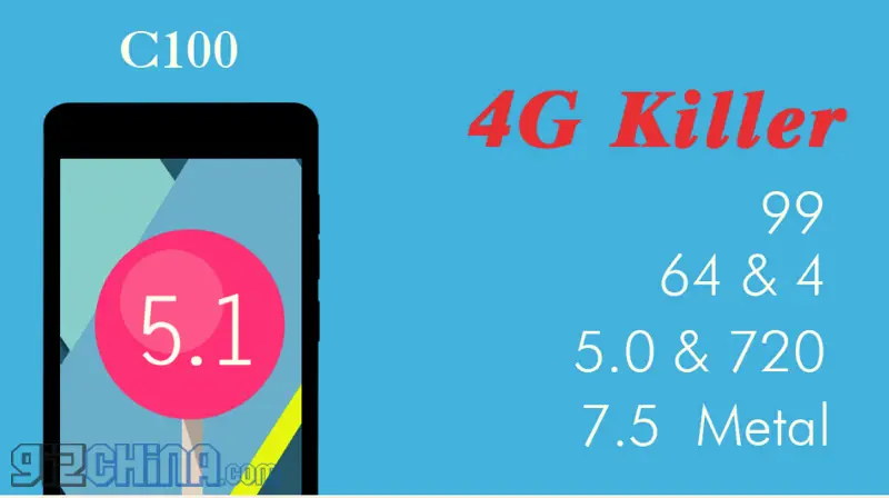 Exclusive: $99 Bluboo C100 teased with 64bit and Android 5.1 Lollipop