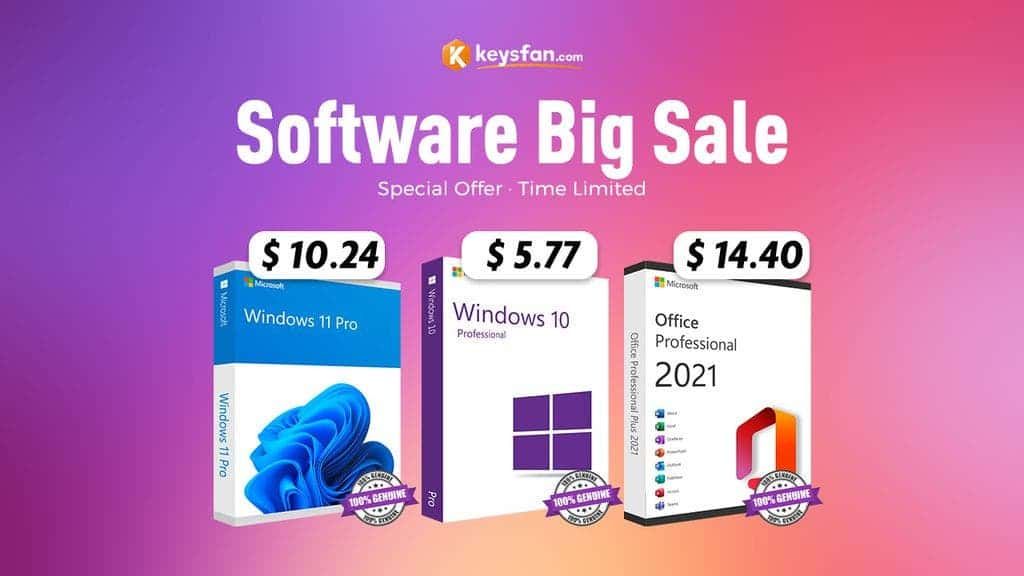 Windows 10 as low as $5.77 or Office 2021 from $14.40 at Keysfan software big sale