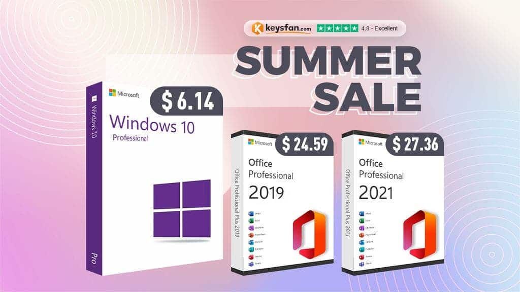 Keysfan Summer Special Sale: Windows 10 Genuine Lifetime Licenses  As low As $5.77 Per key