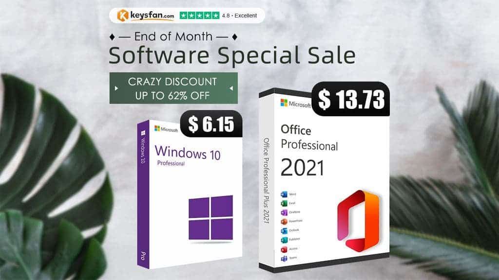 Keysfan July Sale: Windows 10 from $6.15, Office 2021 from $13.73. Limited time!