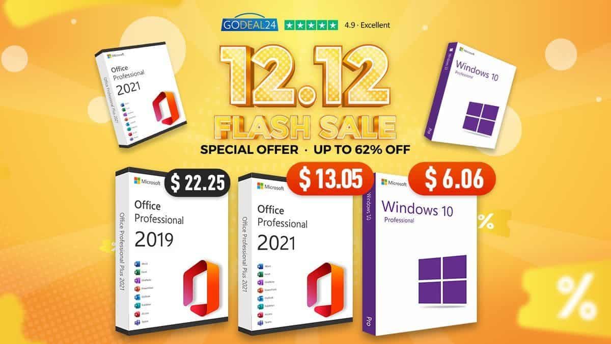 Windows 10 and Office 2021 at the Best Price, and More Discounts at Godeal24 Double 12 Deals!