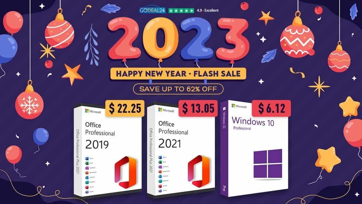 2023 New Year Sale: Buy Genuine Windows 10 and Office License from $6.12!