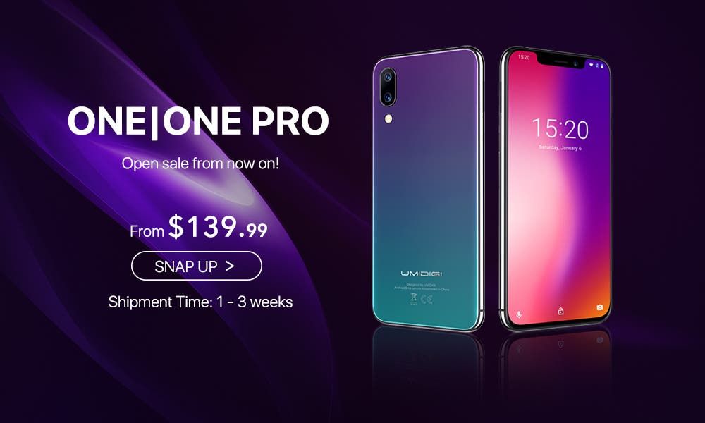 UMIDIGI One/One Pro Global Open Sale Starts Exclusively on AliExpress for as low as $139.99