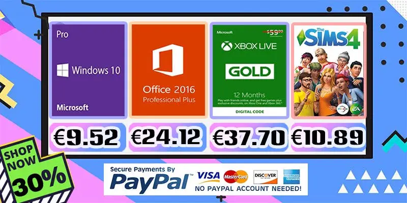 Get the Windows 10 Pro key for just €9.52 and more at Lvlgo