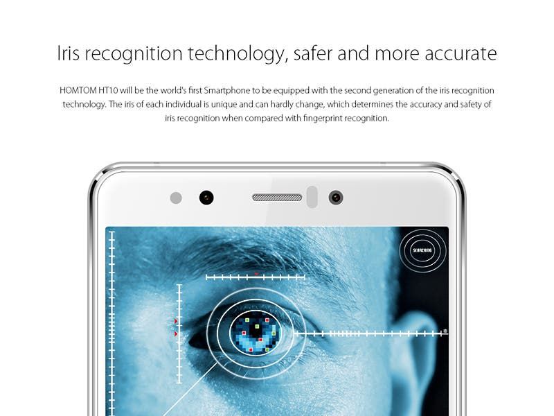 Homtom HT10 with an iris scanner available for preorder from June 20th