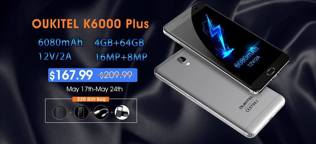 Oukitel K6000 Plus has another flash sale for $167.99