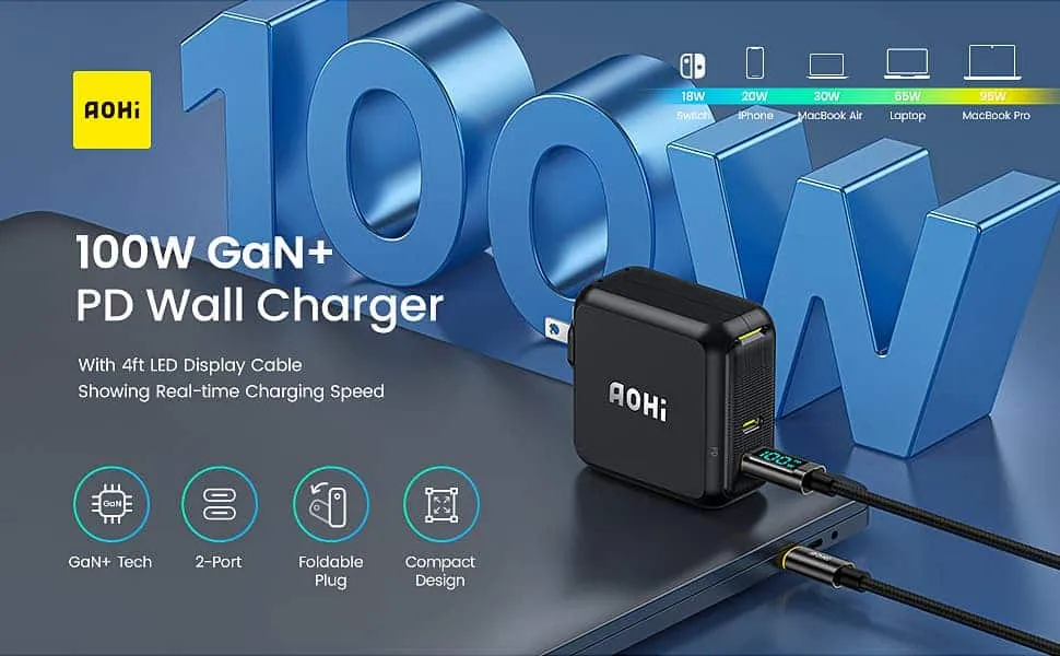 Great AOHI 100W GaN+ charger discounted to $55.99