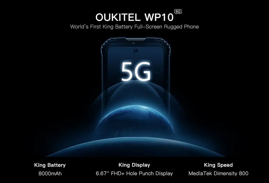 Three king features of the rugged phone Oukitel WP10 5G