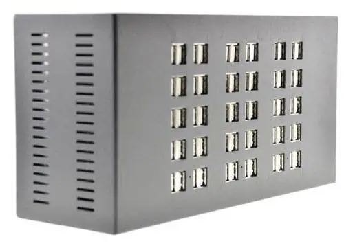 This mega charging station lets you charge 60 devices at once!
