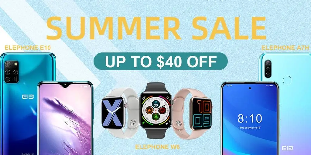 ELEPHONE Summer sale offers discounts up to 40% off