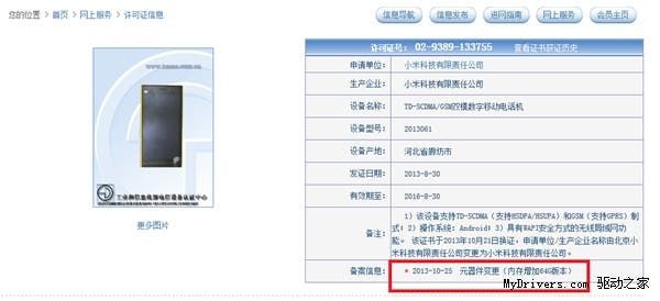 64GB Xiaomi Mi3 finally receives network license