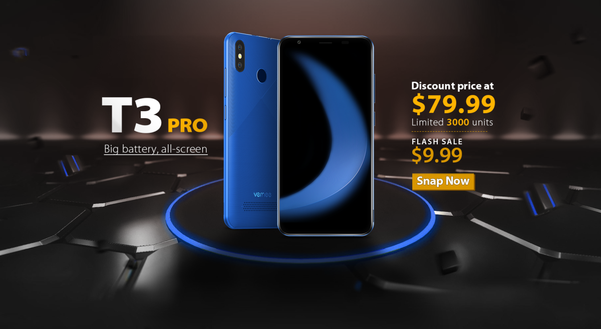 Vernee T3 Pro All-Screen Phone with 4080mAh Battery & Android 8.1 Goes on Presale for $79.99