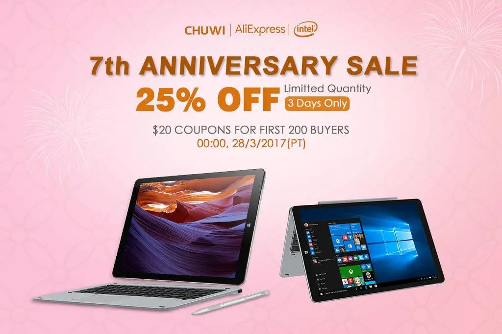 Chuwi slashes 25 % off the tablet prices for Aliexpress anniversary