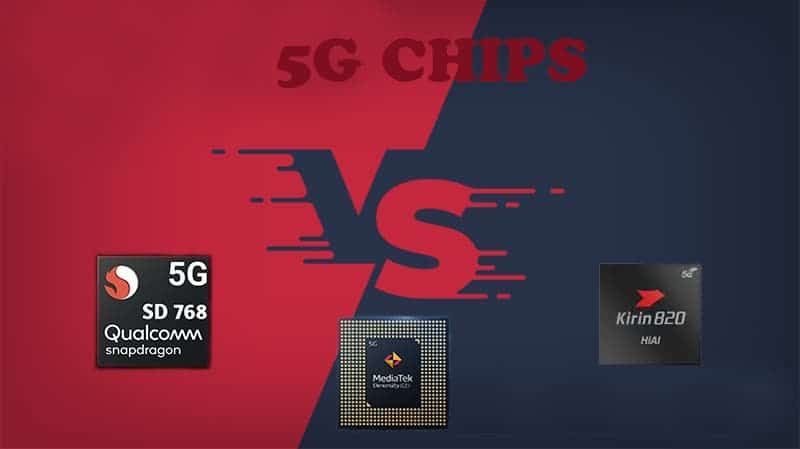 Snapdragon 768G vs Dimensity 820 vs Kirin 820: 5G Chips Comparison