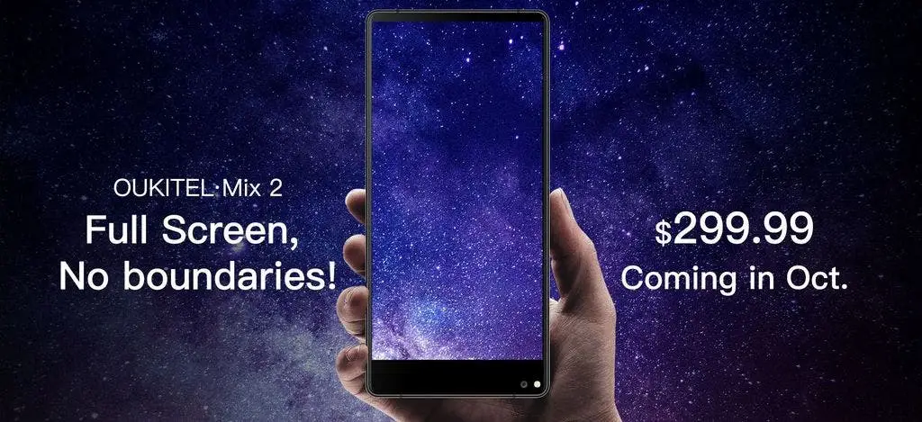 Oukitel Mix 2 and C8 coming soon, both with Infinity display