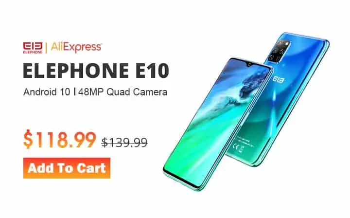 New ELEPHONE E10 available on Aliexpress for $118.99