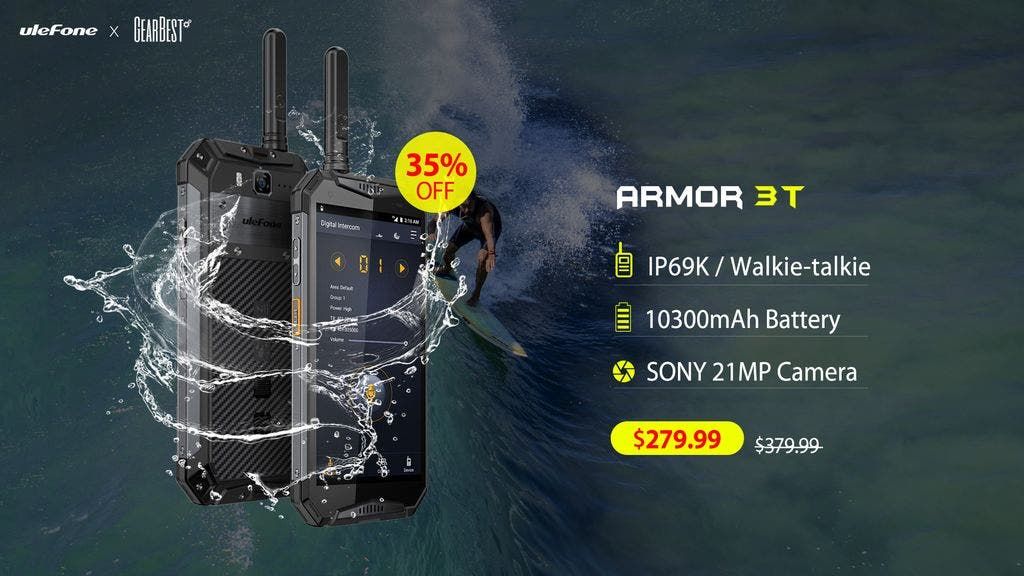 Rugged Ulefone Armor 3T with walkie-talkie global promo with $100 off