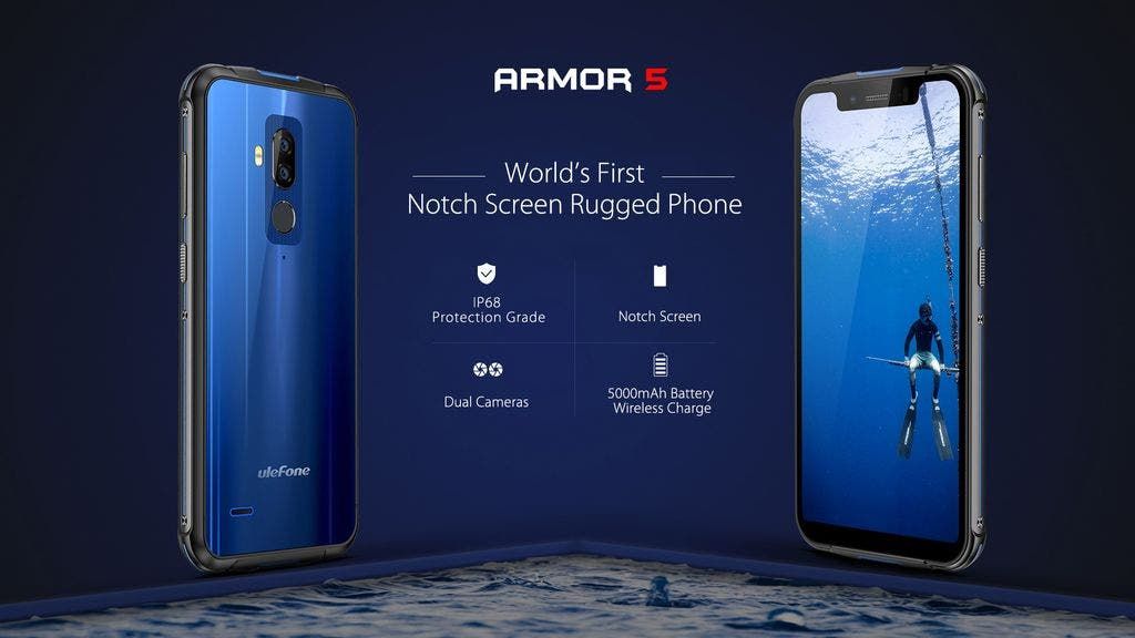 World's first notched rugged phone Ulefone Armor 5 just landed