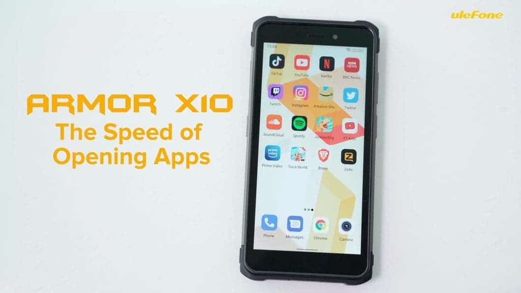 Just one second needed to open apps with Ulefone Armor X10