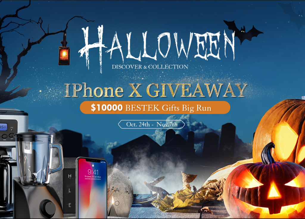 Win iPhone X and Amazon $200 gift cards in BESTEK Halloween giveaway