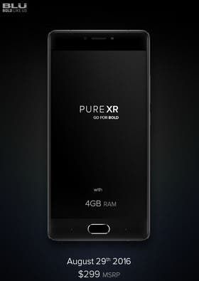 BLU Pure XR looks like a rebranded Gionee S8