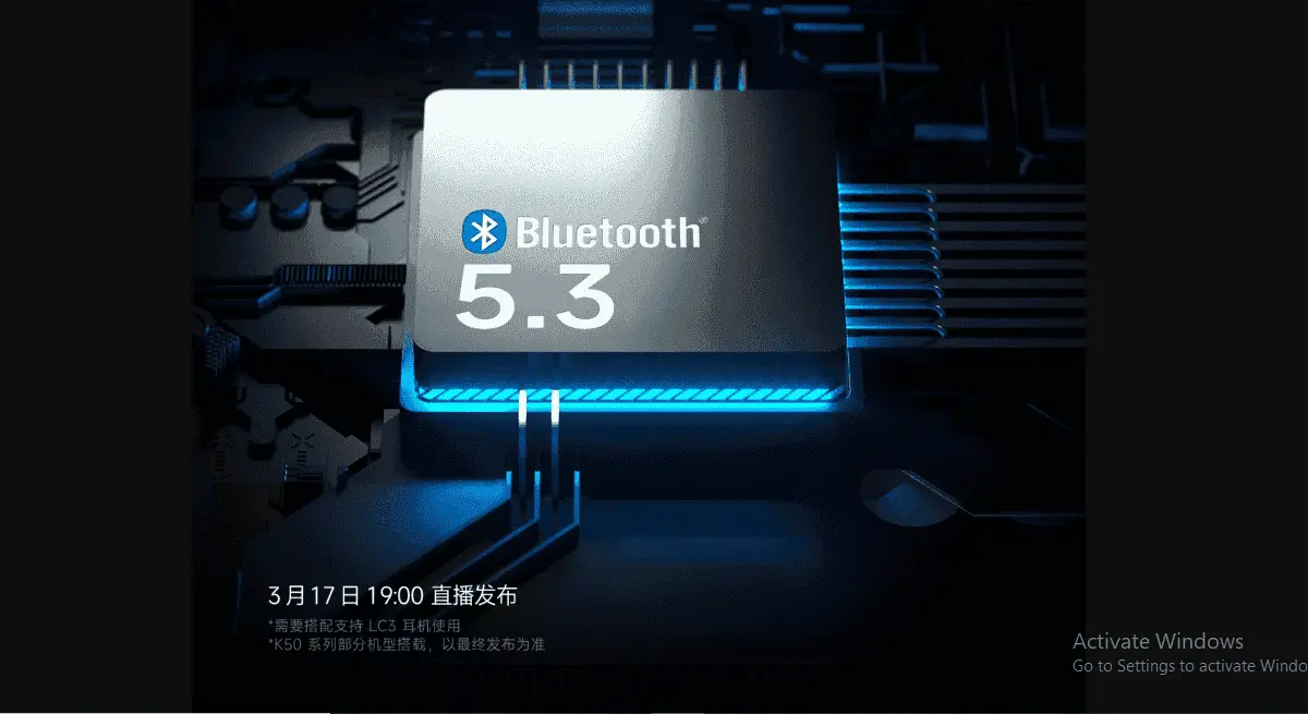 Redmi K50 series is the first to support Bluetooth 5.3