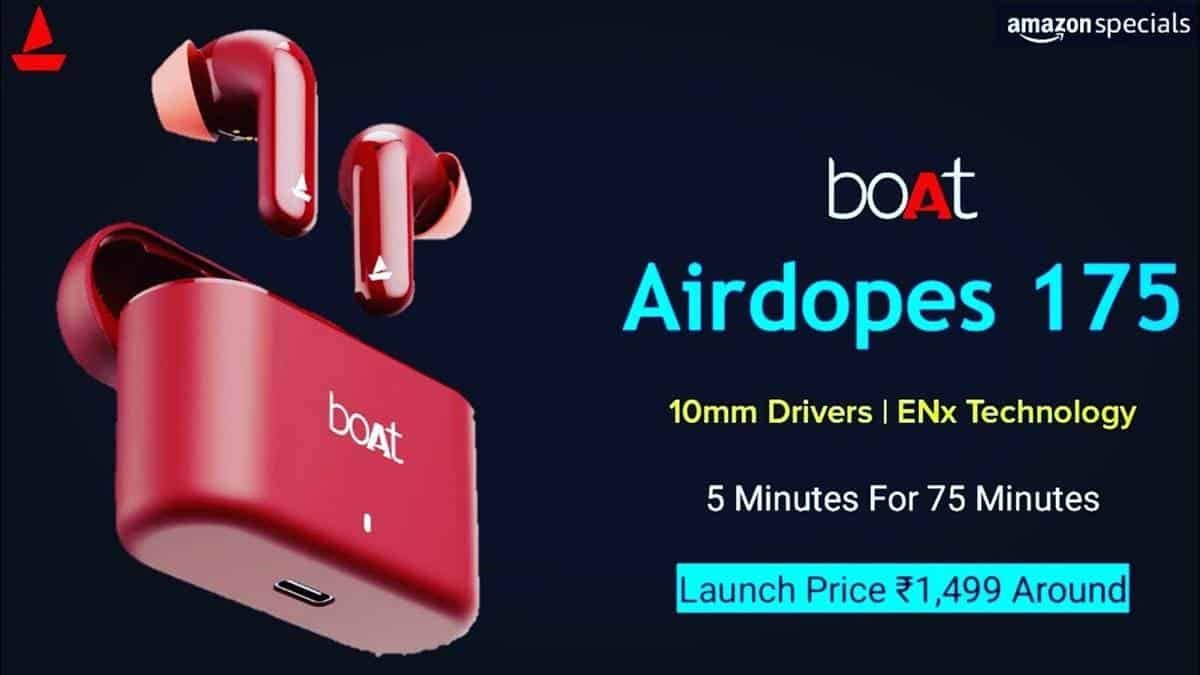 Boat Airdopes 175 TWS Earbuds Appear On Amazon Before India Launch