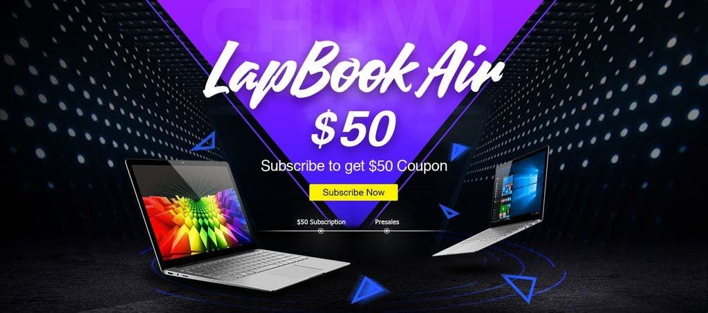 New Chuwi LapBook Air lines up for the pre-orders