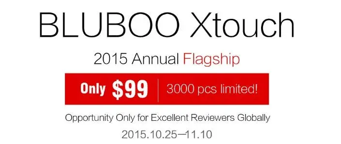 Bluboo Xtouch will cost just $99 if you are 1 of 3000 reviewers