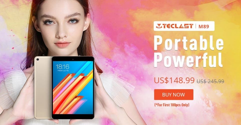 Teclast M89 Tablet with 7.9-inch 2K+Display & USB Type-C Only $148.99 (limited pieces)