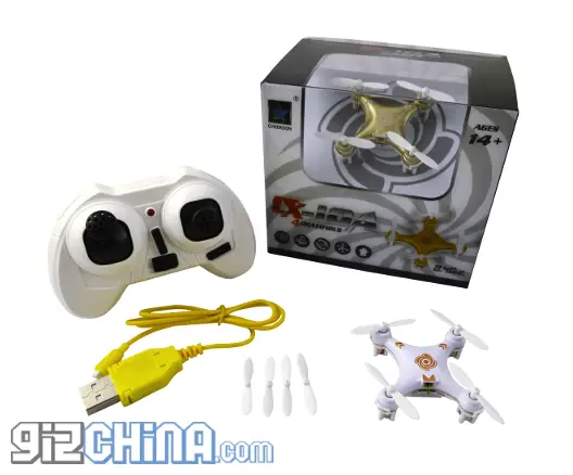 The Cheerson CX-10A mini quad copter is small enough to hang on your Christmas Tree