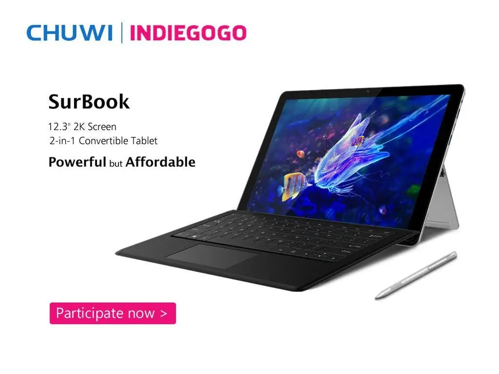 Chuwi Surbook Indiegogo campaign finally set up