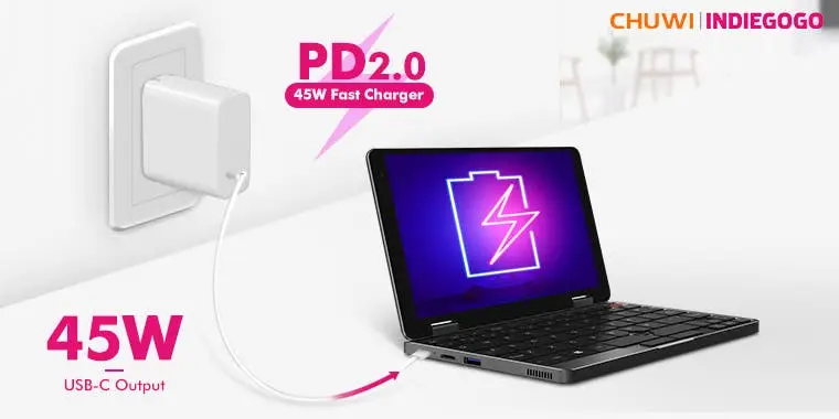 CHUWI MiniBook gets a free upgrade to 45W charger