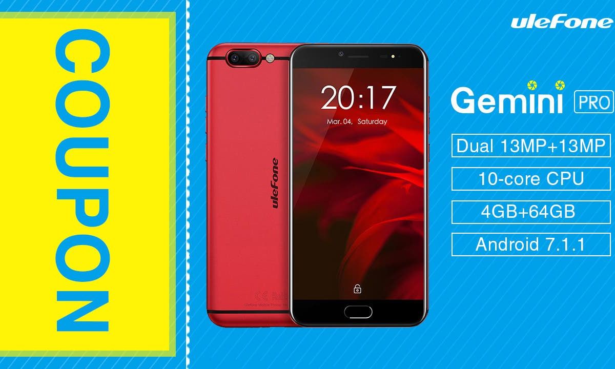 Ulefone Gemini Pro on sale - Save $14 with Ulefone's Coupon