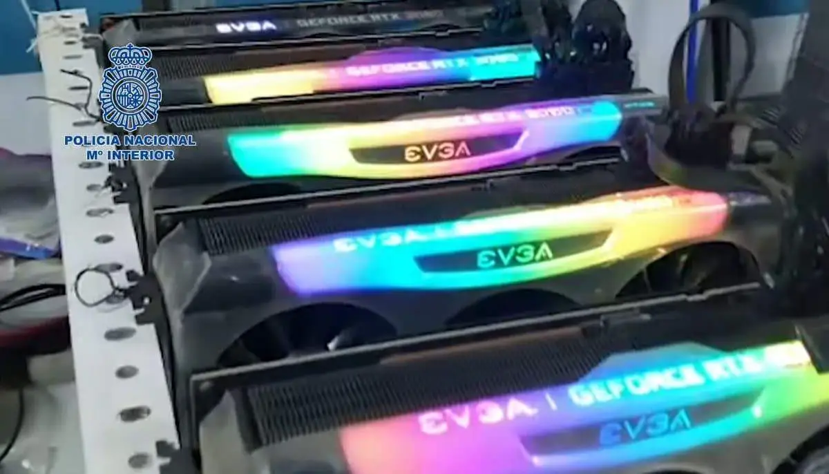 Spanish police raid cryptocurrency mine: confiscate RTX 3080 graphics cards & 21 mining machines