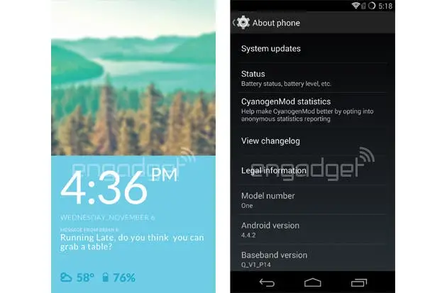 CyanogenMod 11s for the OnePlus One Spotted in Screenshots!